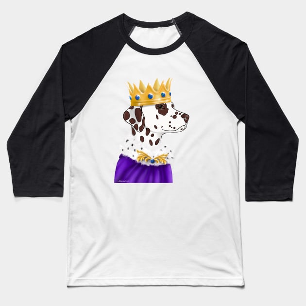 Dalmatian If the Crown Fits Baseball T-Shirt by FLCupcake